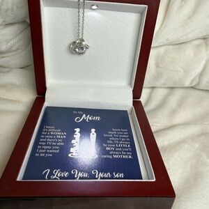 Elegant Silver Necklace for Mom